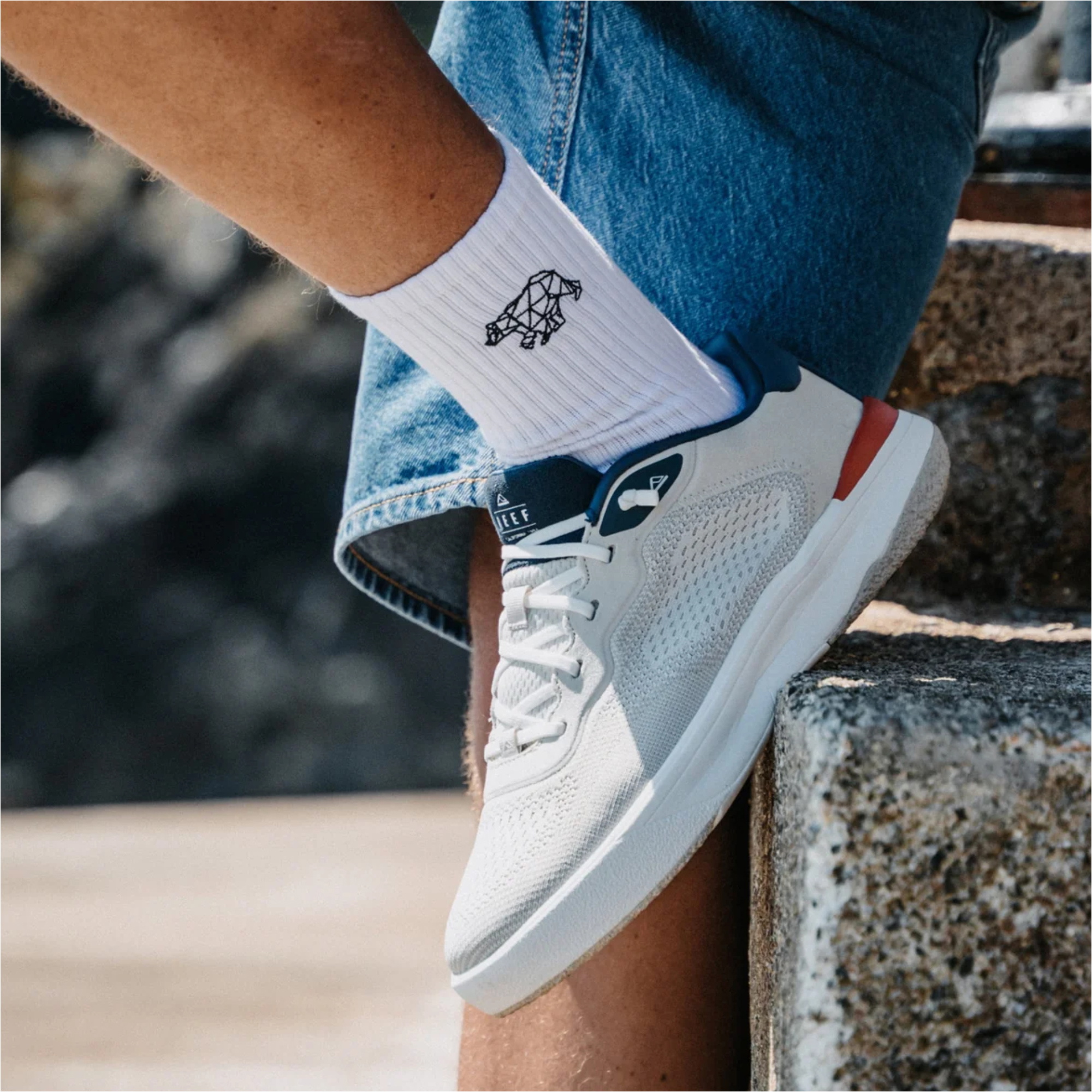2026 Reef Mens Shoreline Del Mar Trainers CJ8997 - Tan / White / Navy